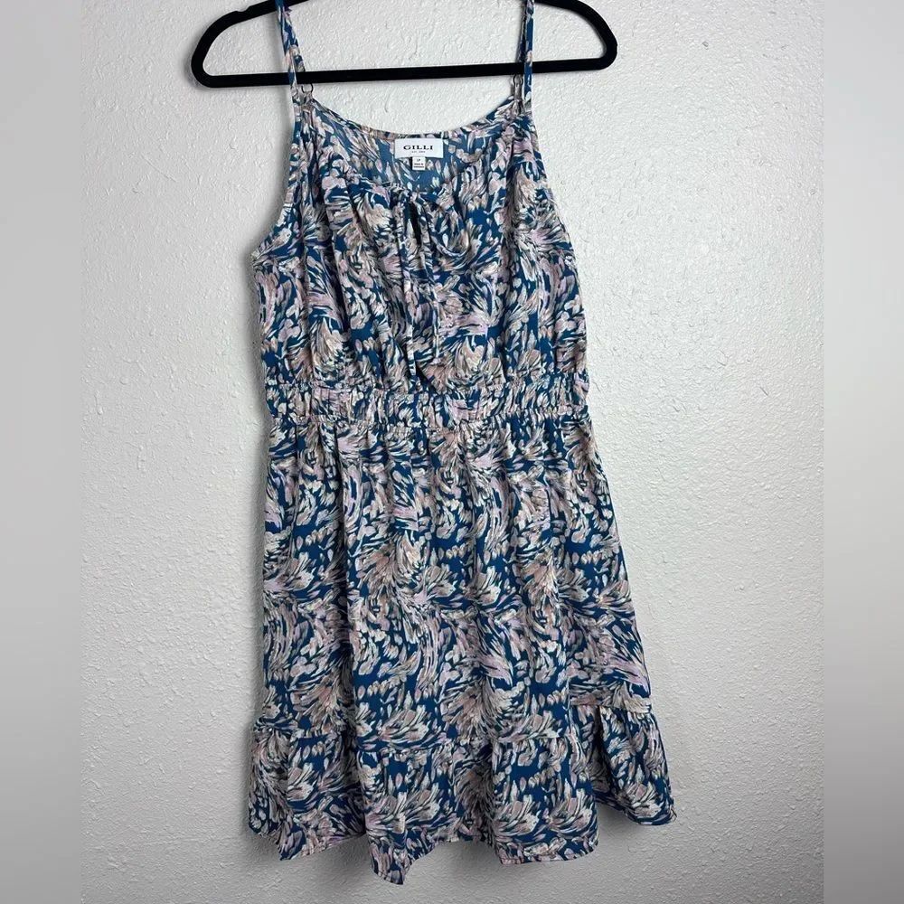 Gilli Blue and Pink Patterned Dress Size XLP